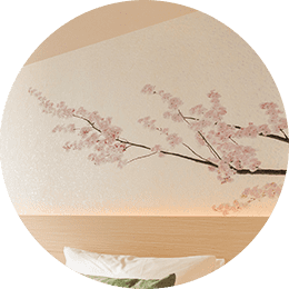 和紙の壁に表現
